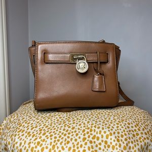 Michael Kors Brown Crossbody.  Worn, but still looks good.